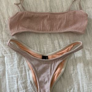 TRIANGL pink shimmer swim